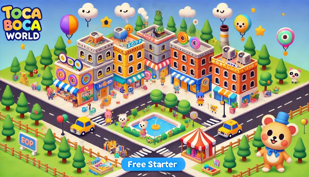Complete List of Toca Boca World Locations (Unlocked & Locked) 2 Bop City – The Starting Zone